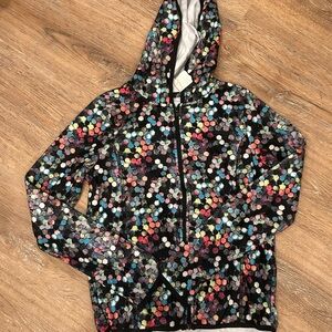 Colorful Polka Dot Zip-Up Hoodie